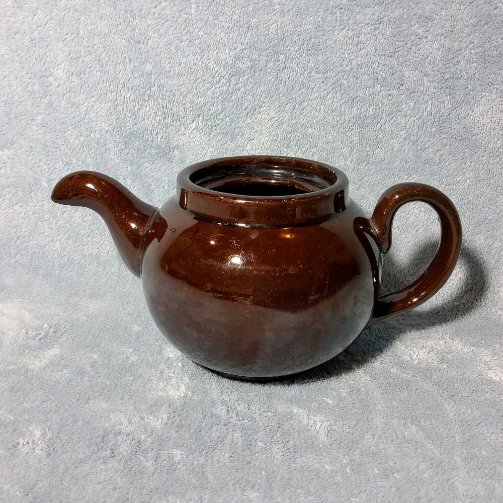 Vintage ALB Alcock Lindley Bloore Brown Betty Teapot Dripless Downspout *NO LID*
